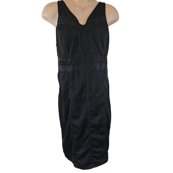 Torrid Womens Black with Bla47ck Piping Sleeveless Form Fitting Dress Size 3 Plu - Picture 1 of 10